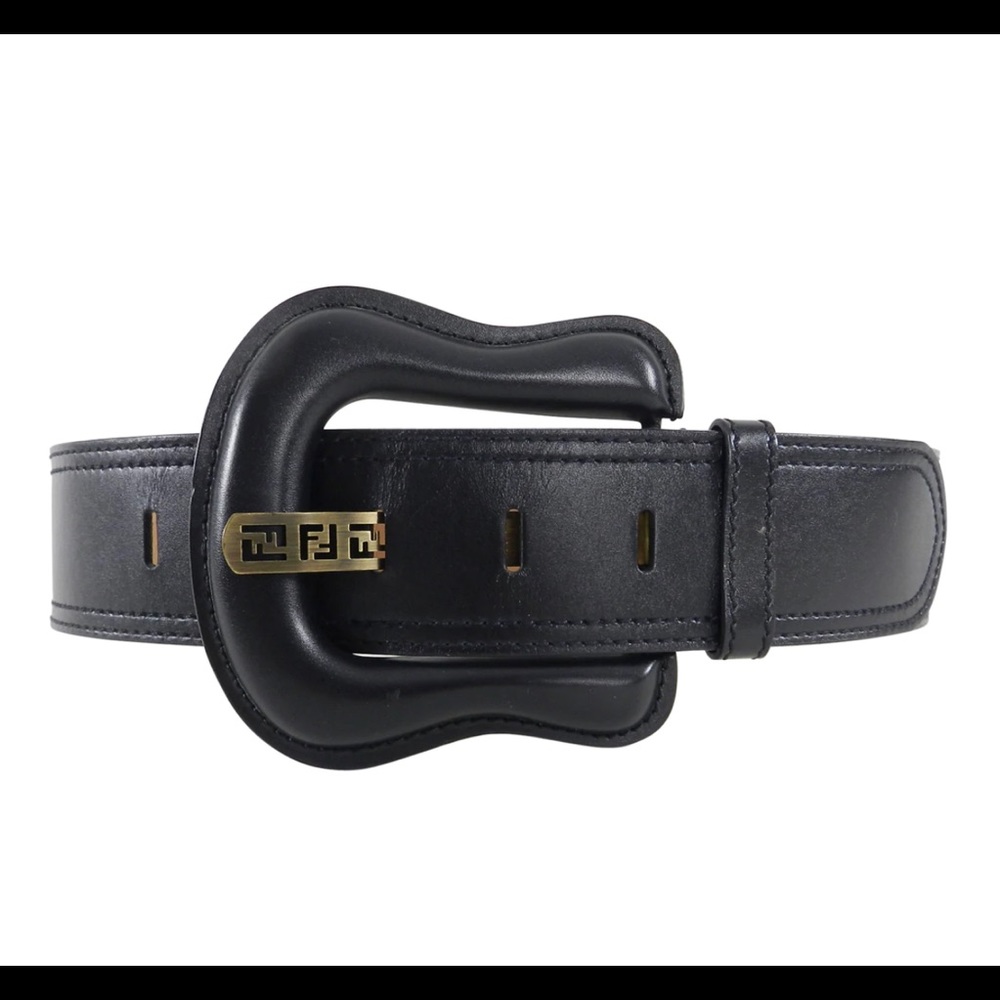 Fendi vintage wide buckle belt
